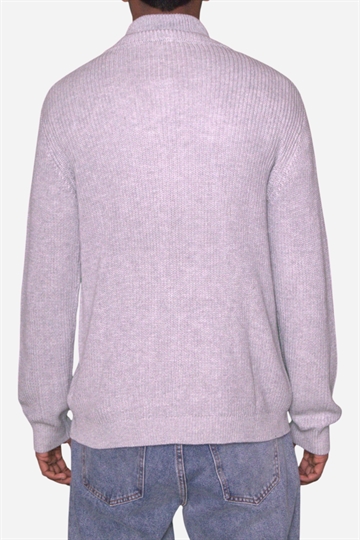 Fraizer - Half Zip Knit - Ljusgrå